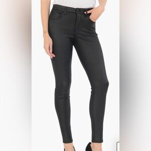 Kut from the Kloth Donna Coated High Waist Ankle Skinny Jeans Size 12
